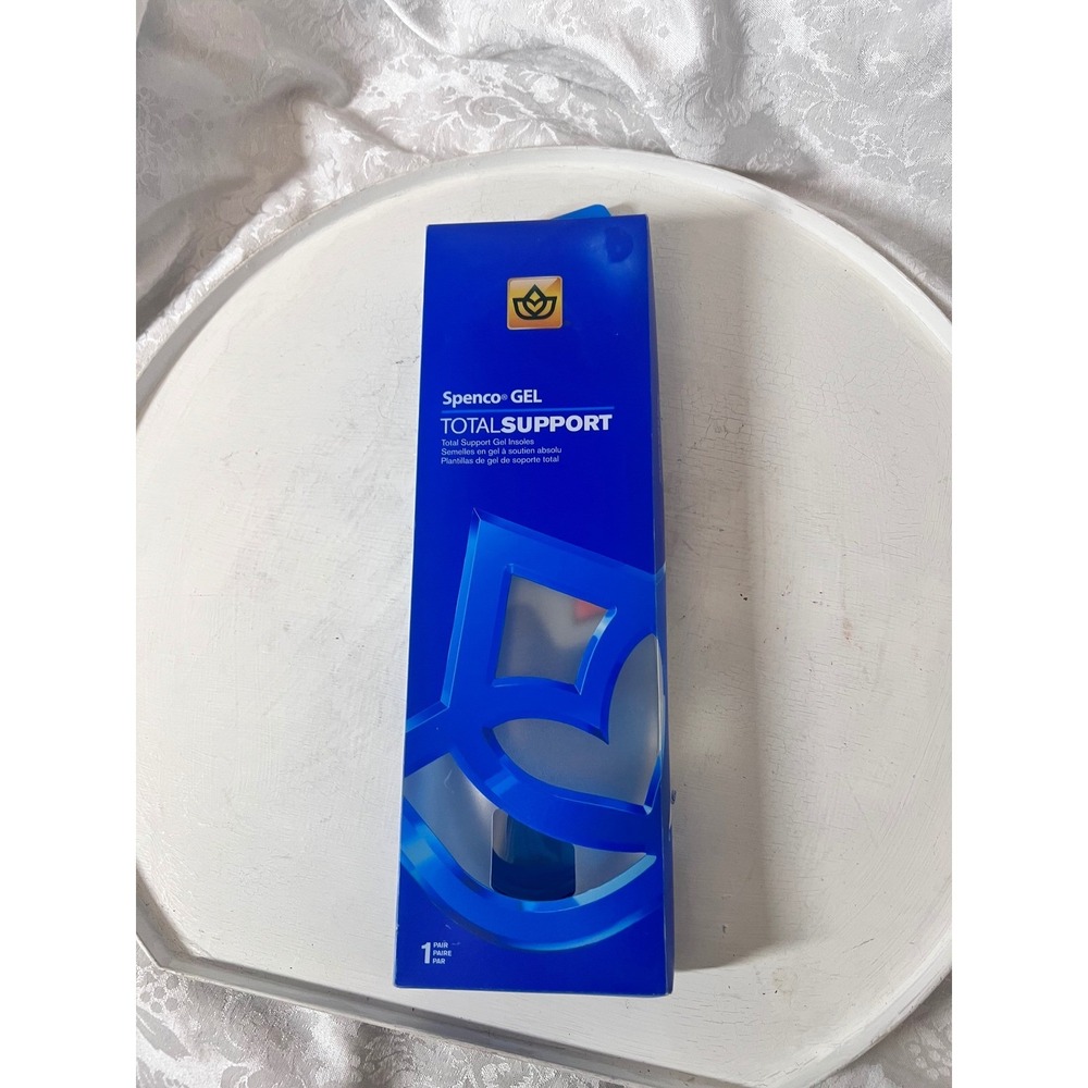 Spenco Gel Total Support Insoles Blue Arch Support Shoe Inserts Size 3 Mens 8-9